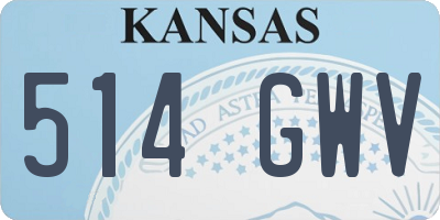 KS license plate 514GWV