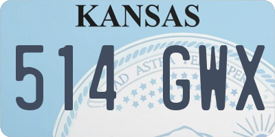 KS license plate 514GWX