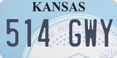 KS license plate 514GWY