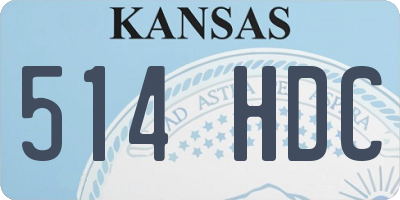 KS license plate 514HDC