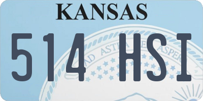 KS license plate 514HSI