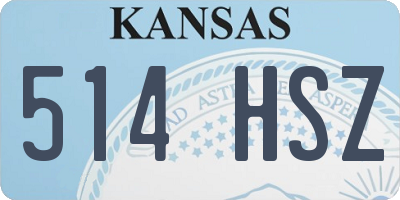 KS license plate 514HSZ