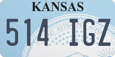 KS license plate 514IGZ