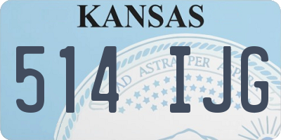 KS license plate 514IJG