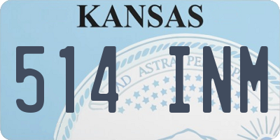 KS license plate 514INM