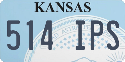 KS license plate 514IPS