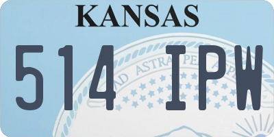 KS license plate 514IPW