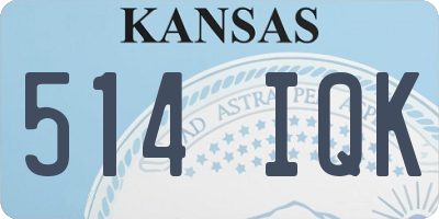 KS license plate 514IQK