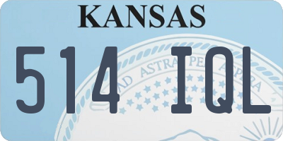 KS license plate 514IQL