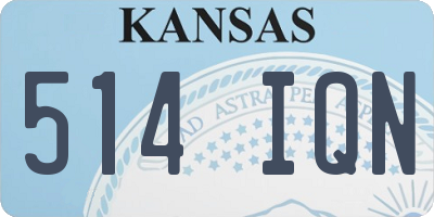 KS license plate 514IQN