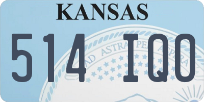 KS license plate 514IQO