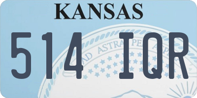KS license plate 514IQR