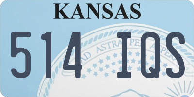 KS license plate 514IQS