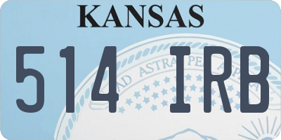 KS license plate 514IRB