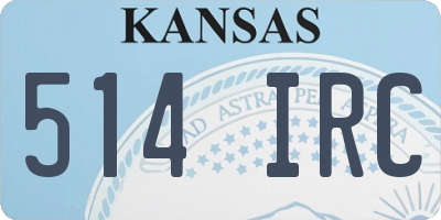 KS license plate 514IRC