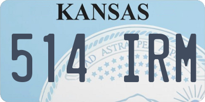 KS license plate 514IRM