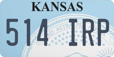 KS license plate 514IRP