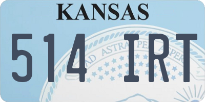KS license plate 514IRT