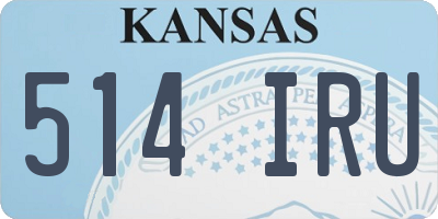 KS license plate 514IRU