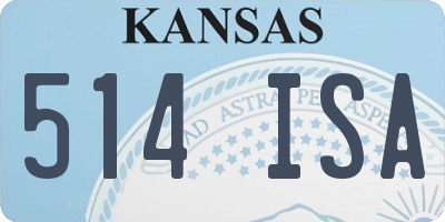KS license plate 514ISA