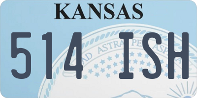 KS license plate 514ISH