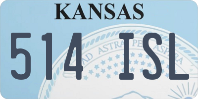 KS license plate 514ISL