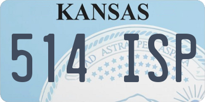 KS license plate 514ISP