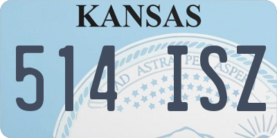 KS license plate 514ISZ
