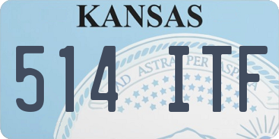 KS license plate 514ITF