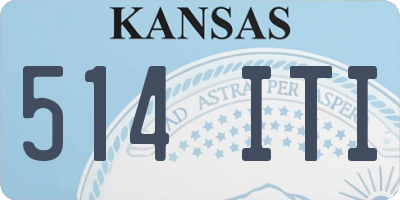 KS license plate 514ITI