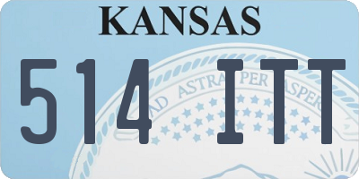 KS license plate 514ITT