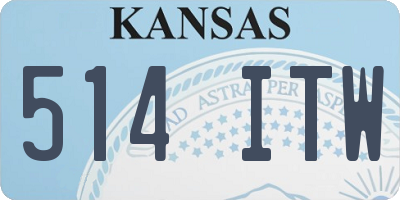 KS license plate 514ITW