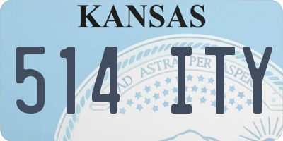 KS license plate 514ITY