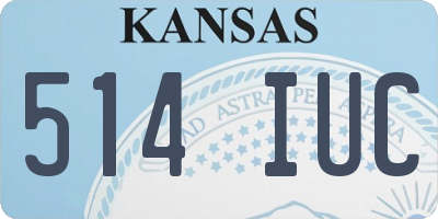 KS license plate 514IUC