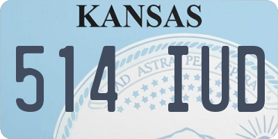 KS license plate 514IUD