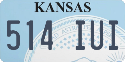 KS license plate 514IUI