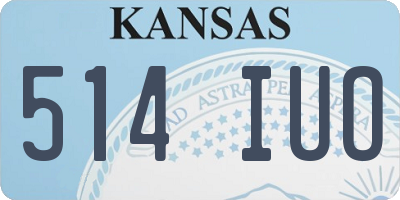 KS license plate 514IUO