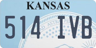 KS license plate 514IVB