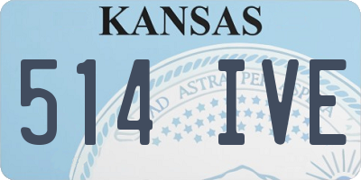 KS license plate 514IVE