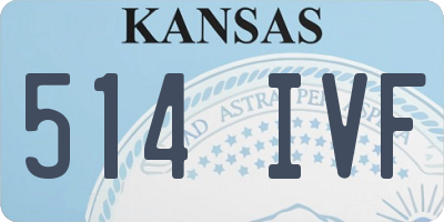 KS license plate 514IVF