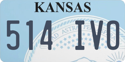 KS license plate 514IVO
