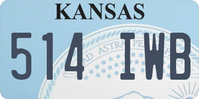 KS license plate 514IWB