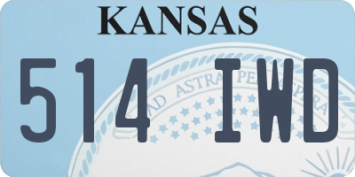 KS license plate 514IWD