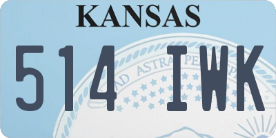 KS license plate 514IWK