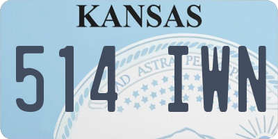 KS license plate 514IWN
