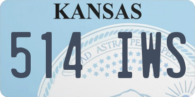 KS license plate 514IWS