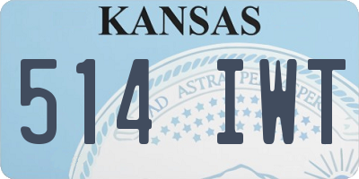 KS license plate 514IWT