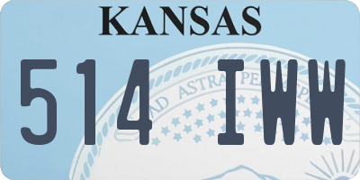 KS license plate 514IWW