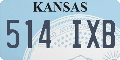 KS license plate 514IXB