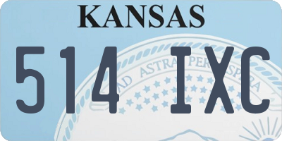 KS license plate 514IXC